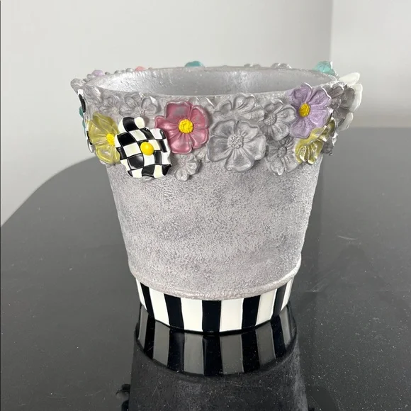 MacKenzie-Childs Maia Small Hand-Painted Resin Pot - Picture 2 of 12